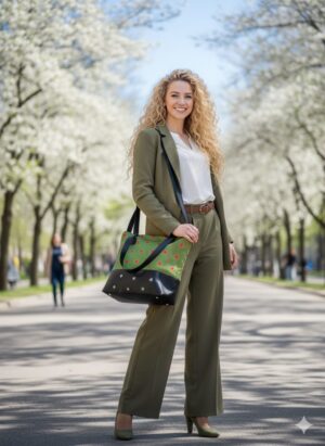 Tote bag « TOGO vert et noir »