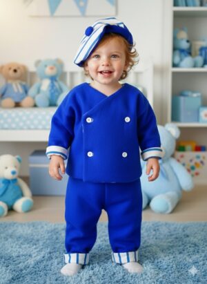 Layette BB réversible 4 en 1 bleu marine