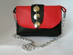 1 Amour de mini sac rouge et noir