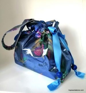 Sac « Chouchou bleu satin »