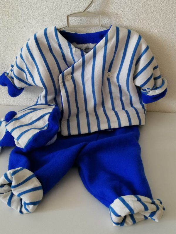 Layette BB réversible 4 en 1 bleu marine – Image 4