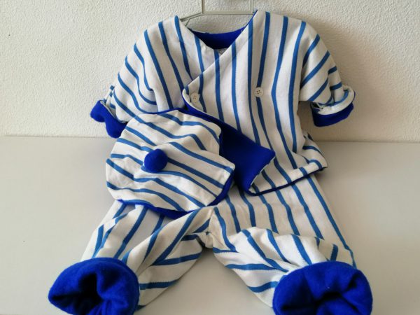 Layette BB réversible 4 en 1 bleu marine – Image 3