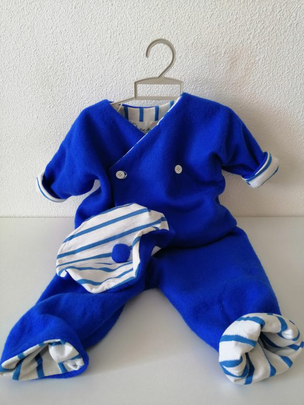 Layette BB réversible 4 en 1 bleu marine