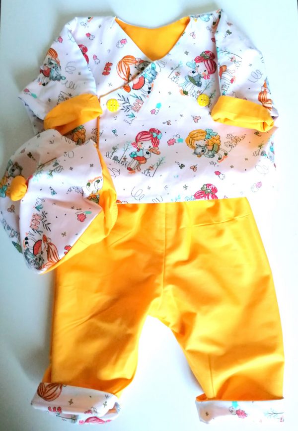Layette bébé, réversible 4 en 1 "Petites filles" – Image 3