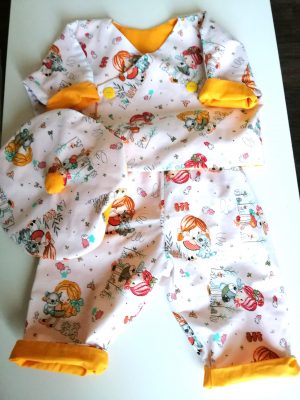 Layette bébé, réversible 4 en 1 « Petites filles »