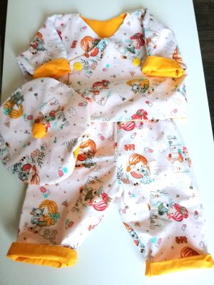 Layette bébé, réversible 4 en 1 « Petites filles »