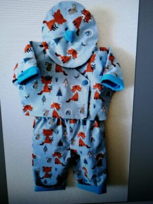 Ensemble BB réversible 4 en 1 bleu clair