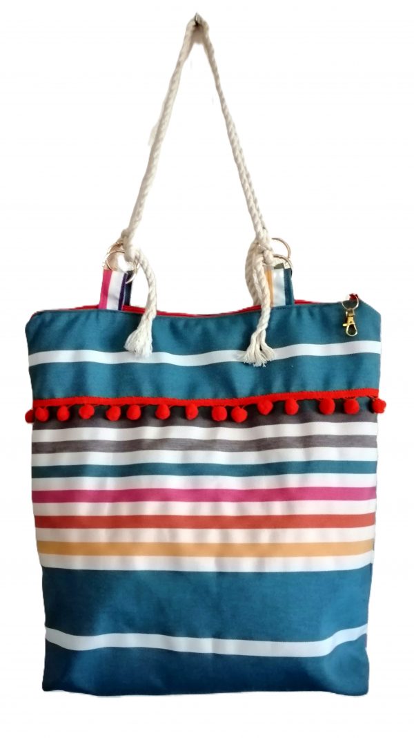 Sac de plage pompon – Image 3