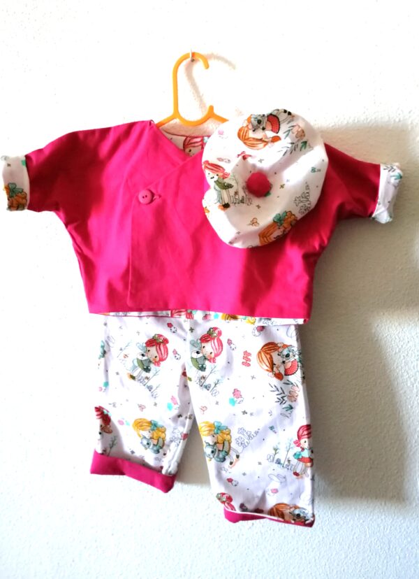 Ensemble bébé réversible + casquette 3 mois – Image 3