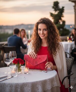 Pochette de soirée rouge